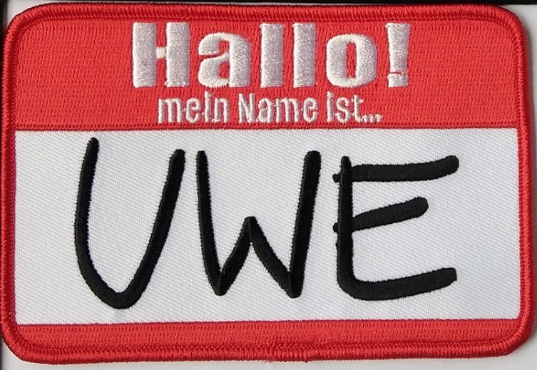 Namensschild Uwe Patch
